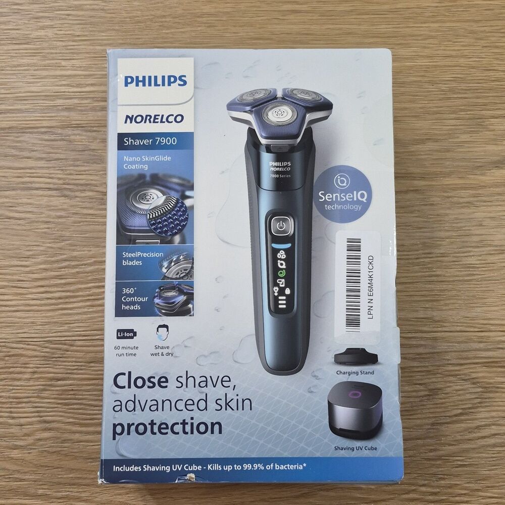 Philips Norelco S7889/91 Men's Shaver 7900 UV Cube Hair Trimmer New